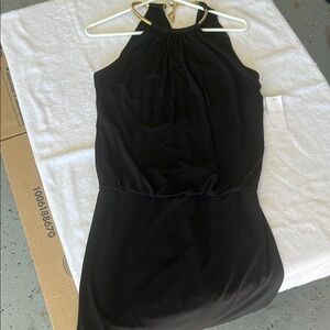 Jessica Simpson Black Sleeveless Halter Cocktail Dress